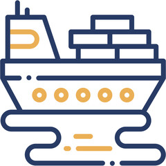 Vector Icon Oil Tanker, Cargo, Ship, Oil, Pollution, Transportation