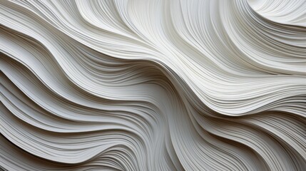 Obraz premium Abstract white wave background, flow like water