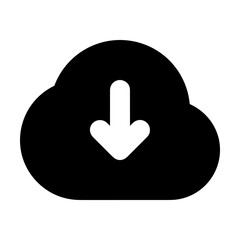 Cloud storage icon symbol vector image. Illustration of the database server hosting cloud system digital design image