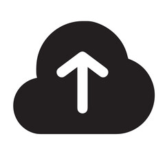 Cloud storage icon symbol vector image. Illustration of the database server hosting cloud system digital design image