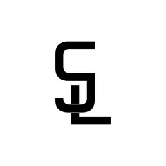 cjl typography letter monogram logo design