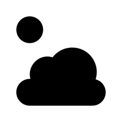 Cloud storage icon symbol vector image. Illustration of the database server hosting cloud system digital design image