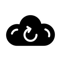 Cloud storage icon symbol vector image. Illustration of the database server hosting cloud system digital design image