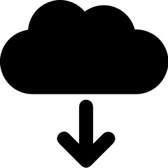 Cloud storage icon symbol vector image. Illustration of the database server hosting cloud system digital design image