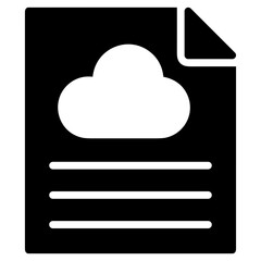 Cloud storage icon symbol vector image. Illustration of the database server hosting cloud system digital design image