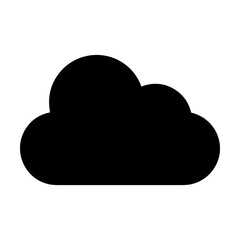 Cloud storage icon symbol vector image. Illustration of the database server hosting cloud system digital design image