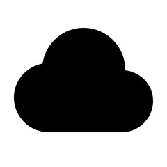 Cloud storage icon symbol vector image. Illustration of the database server hosting cloud system digital design image
