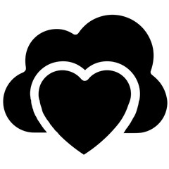 Cloud storage icon symbol vector image. Illustration of the database server hosting cloud system digital design image