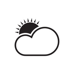 Cloud storage icon symbol vector image. Illustration of the database server hosting cloud system digital design image