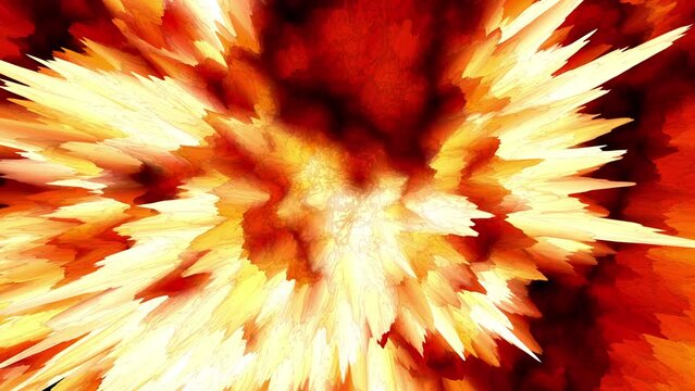 Abstract fire or lava 3D loop of fractal turbulence. Pixel sorting. Glitch art.