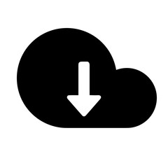 Cloud storage icon symbol vector image. Illustration of the database server hosting cloud system digital design image