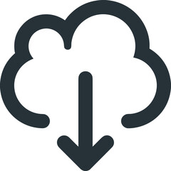 Cloud storage icon symbol vector image. Illustration of the database server hosting cloud system digital design image