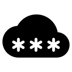 Cloud storage icon symbol vector image. Illustration of the database server hosting cloud system digital design image