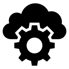 Cloud storage icon symbol vector image. Illustration of the database server hosting cloud system digital design image