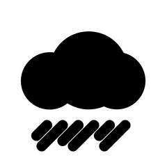 Cloud storage icon symbol vector image. Illustration of the database server hosting cloud system digital design image