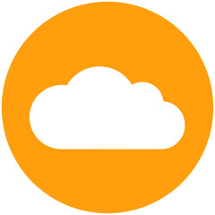 Cloud storage icon symbol vector image. Illustration of the database server hosting cloud system digital design image