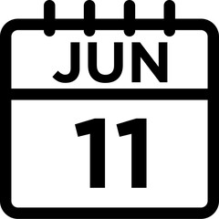 06-June - 11 Line Black Icon pictogram symbol visual illustration 