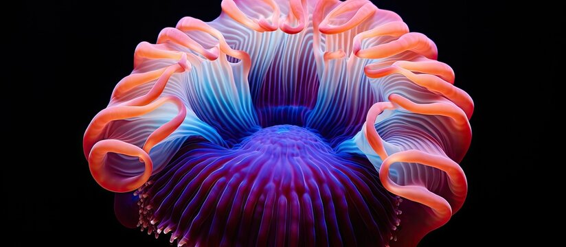 Quad colored anemone Entacmaea quadricolor With copyspace for text