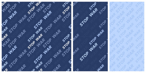  Seamless background pattern, diagonally with the words stop war, can be used for social networks. Vector illustration