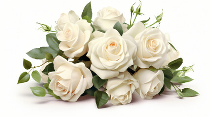 Obraz na płótnie Canvas Elegant Bouquet Of White Roses
