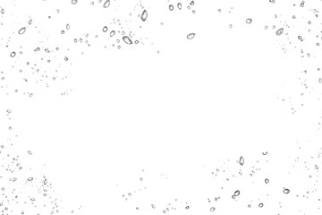 Wassertropfen Regentropfen regnerischer Nebel kleine Tr&ouml;pfchen Tropfen auf transparentem durchsichtigem Hintergrund
