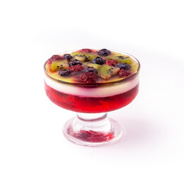 Sweet jelly dessert with berries - healthy eating