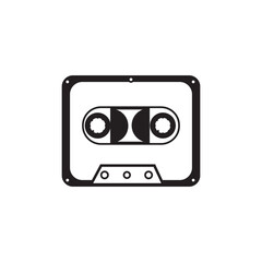 cassette tape icon logo vector design