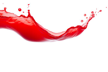 red drop and splash of ketchup or sauce isolated on a white background PNG