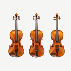 Fototapeta na wymiar violins isolated on white background