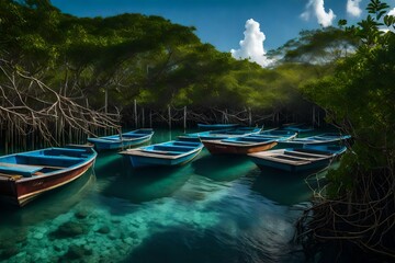 Obraz premium boats on the beach