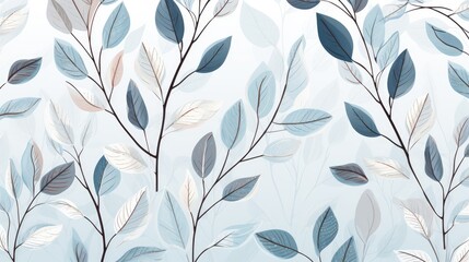 Vector illustration of winter foliage, AI generated Image