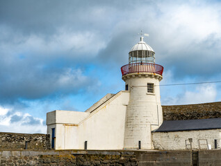 Fototapeta na wymiar Beautiful lighthouse in Balbriggan, Ireland