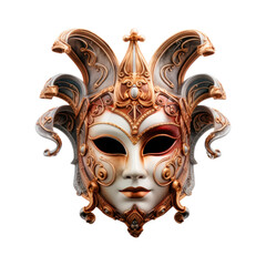 Venetian carnival mask. Isolated on transparent background.