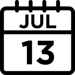 07-July - 13 Line Black Icon pictogram symbol visual illustration 
