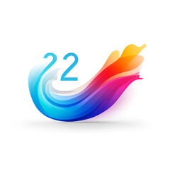 Obraz premium abstract wave icon, vector, symbol, illustration, sign, water, design, concept, logo, art, question, letter, number, color