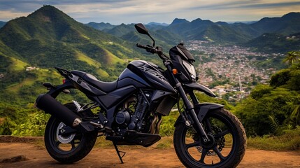 motorcycle in the mountains generated by AI