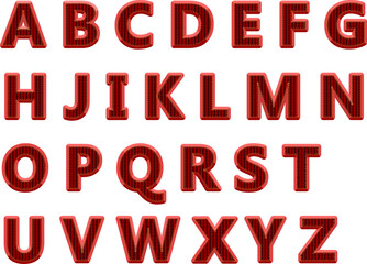 Clockwork retro wave swirl alphabet. Decorative font. Nostalgic seventies typography. Vintage 60s, 70s bold font for posters, graphic prints, design layout, merchandise, etc.