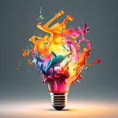 glowing bulb vector, illustration, design, light, art, music, woman, dance, silhouette, color, bulb, summer, party, 