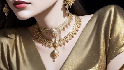 portrait neck photo of a woman wearing jewellery
