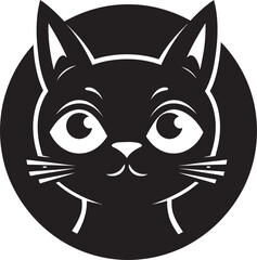 Cat Tail Emblem Contemporary Cat Badge