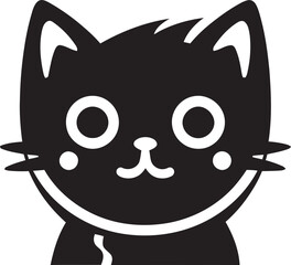 Geometric Feline Logo Artistic Cat Symbol