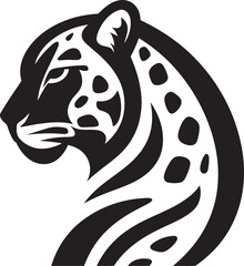 Cheetahs Whiskers Minimalistic Charm Midnight Elegance Feline Silhouette