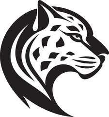 Midnight Elegance Feline Silhouette Contemporary Cheetah Mark in Shadows