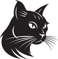 Minimalistic Feline Majesty Vectorized Cats Eyes