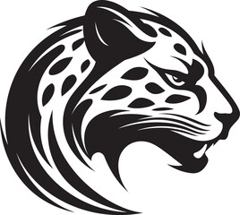 Eyes of the Speedster Emblematic Art Black Cheetah Silhouette Elegance Defined
