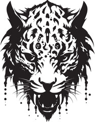 Panthers Prowl Minimalistic Charm Abstract Elegance of a Cheetah