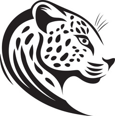 Monochromatic Feline Majesty Whiskered Elegance in Vector