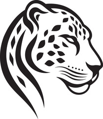 Sleek and Abstract Cheetah Design Monochromatic Feline Majesty