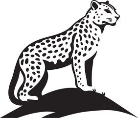 Geometric Velocity of the Cheetah Simplicity of the Cheetah in Shadows Monochrome Majesty