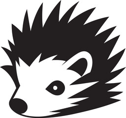 Graceful Quilled Tail and Paws Mark Nocturnal Majesty Monochrome Hedgehog Profile
